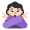 Woman Gesturing No- Light Skin Tone emoji on Microsoft